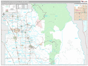 Visalia-Porterville Wall Map Premium Style